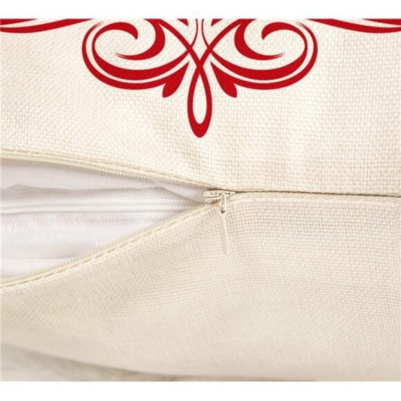 Farmhouse Christmas Pillow Covers 18x18 Set of 4 Winter Holiday Decorations - Picture 6 of 7